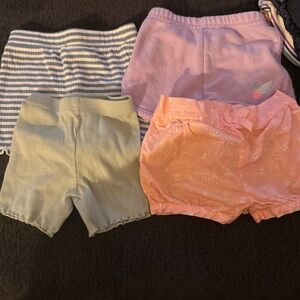 Cloud Island Kids Shorts Set - Blue, Purple, Peach, Gray